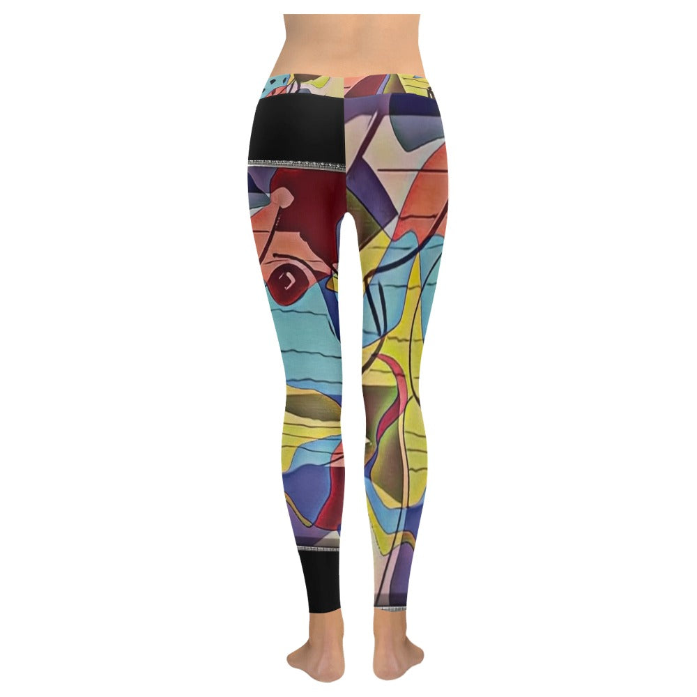 Pwav Yo Women's Low Rise Leggings (Invisible Stitch) (Model L05)
