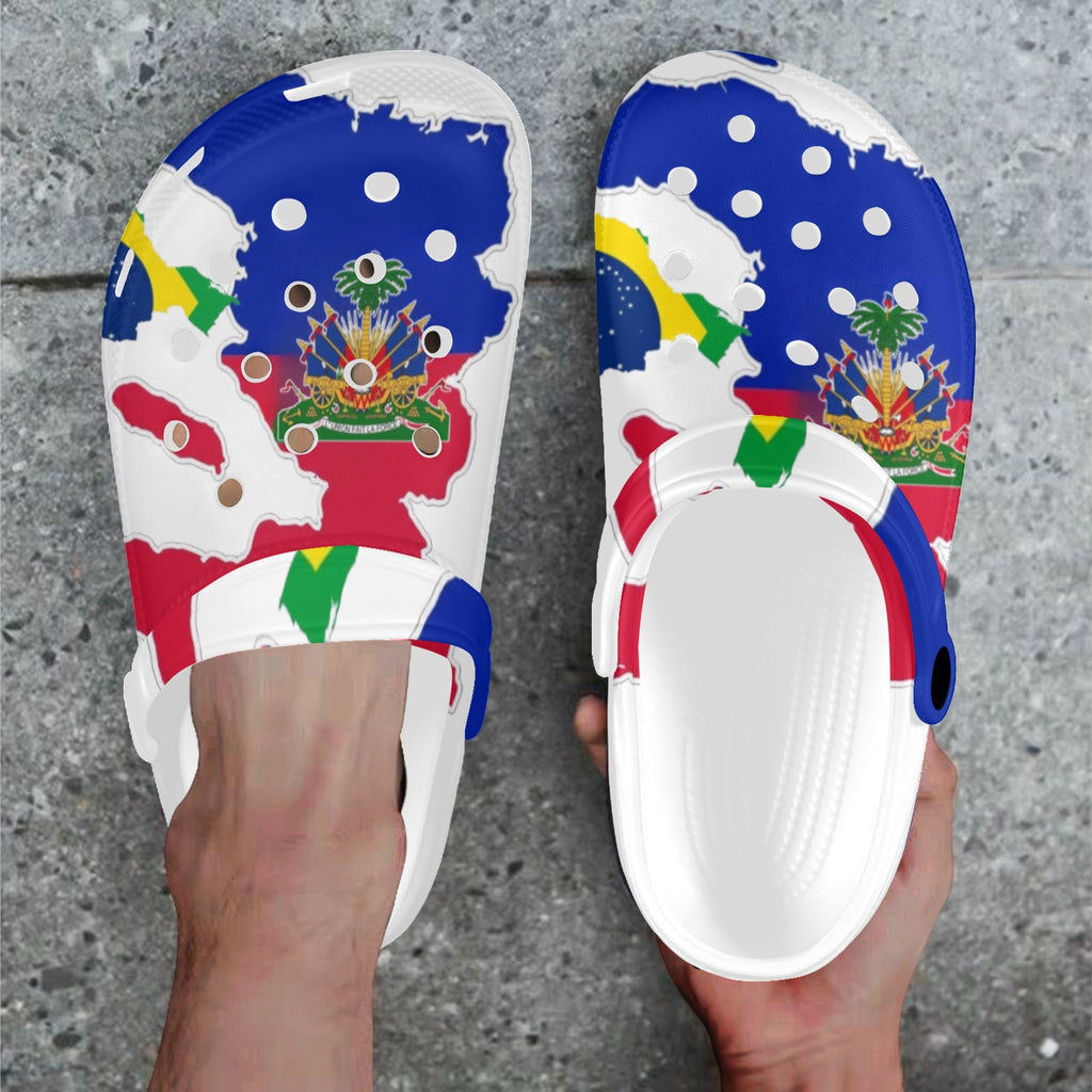 AyitiBrazilLovers By Tetpwav S Custom Print Foam Clogs for Adults