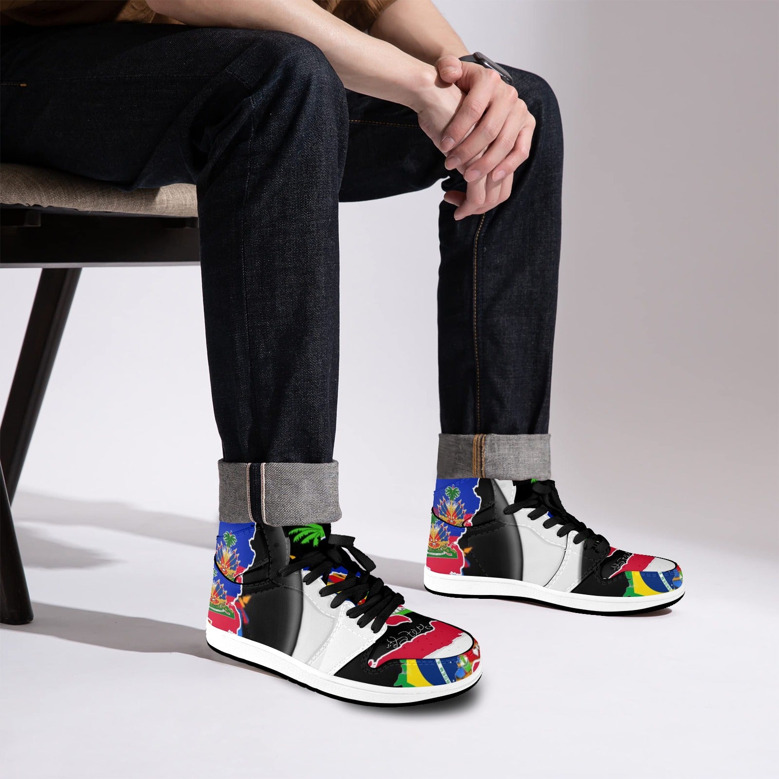PwavTenis Mondyal la Men's High Top Sneakers (Model 20042)