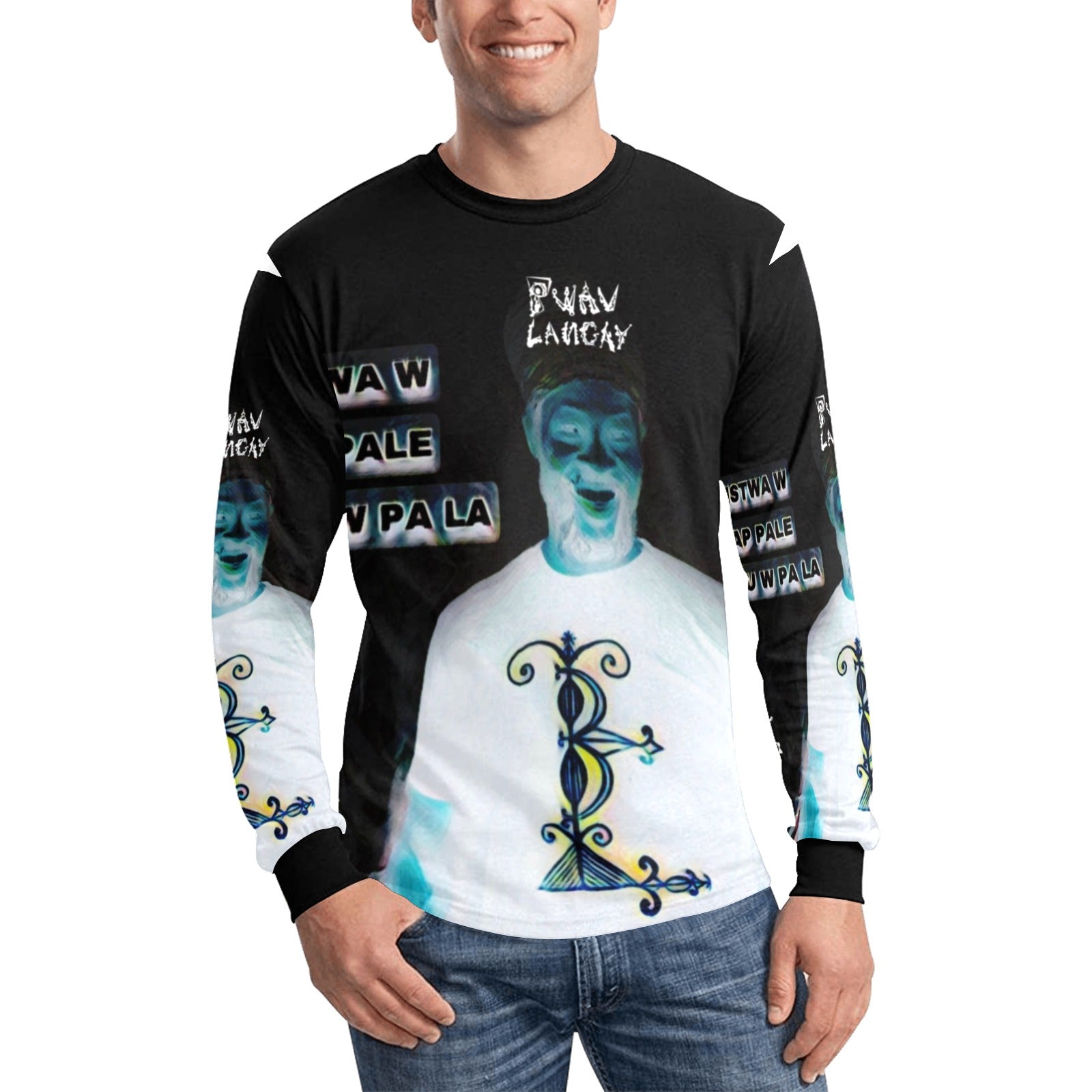 Istwa1 W By Tetpwav Men's All Over Print Long Sleeve T-shirt (Model T51)