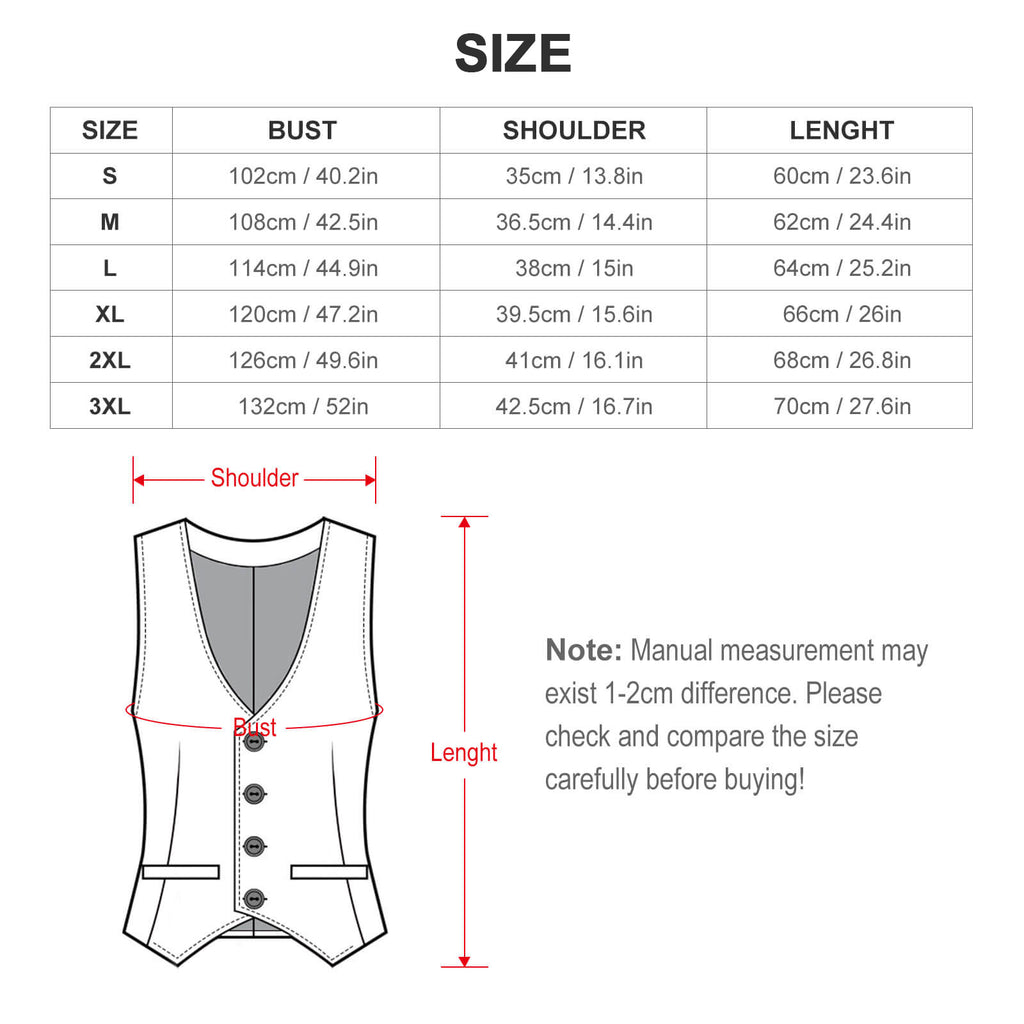 Men's Sleeveless Suit Vest