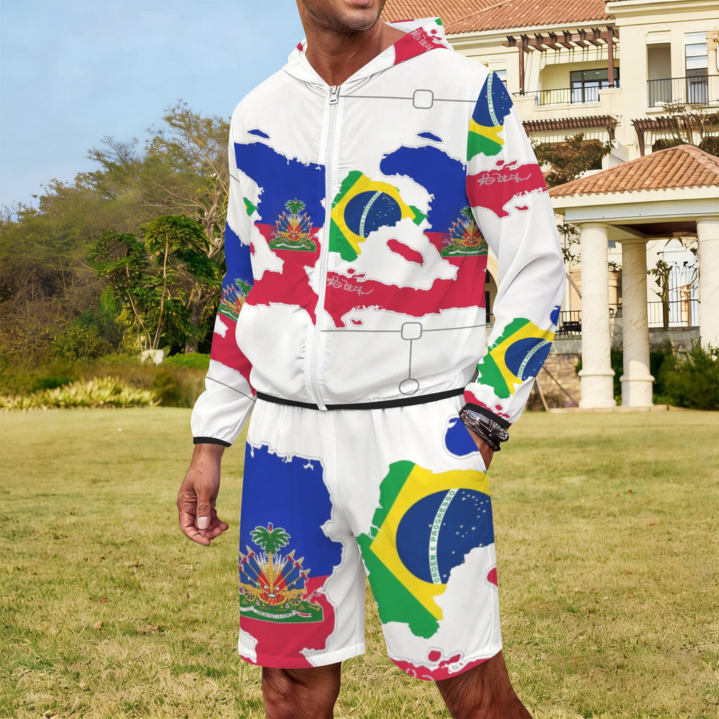 AYITI BEl Men's Lightweight Sun Hoodie & Shorts Set