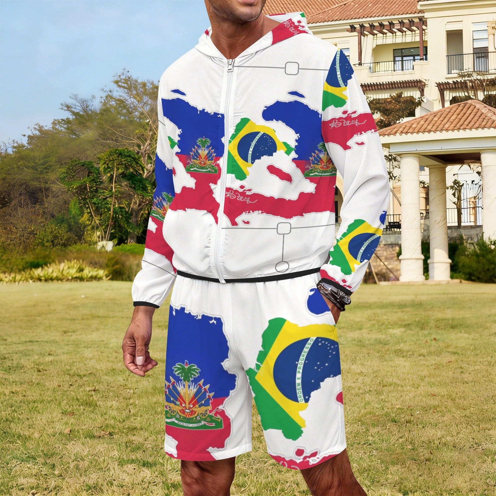 AYITI BEl Men's Lightweight Sun Hoodie & Shorts Set