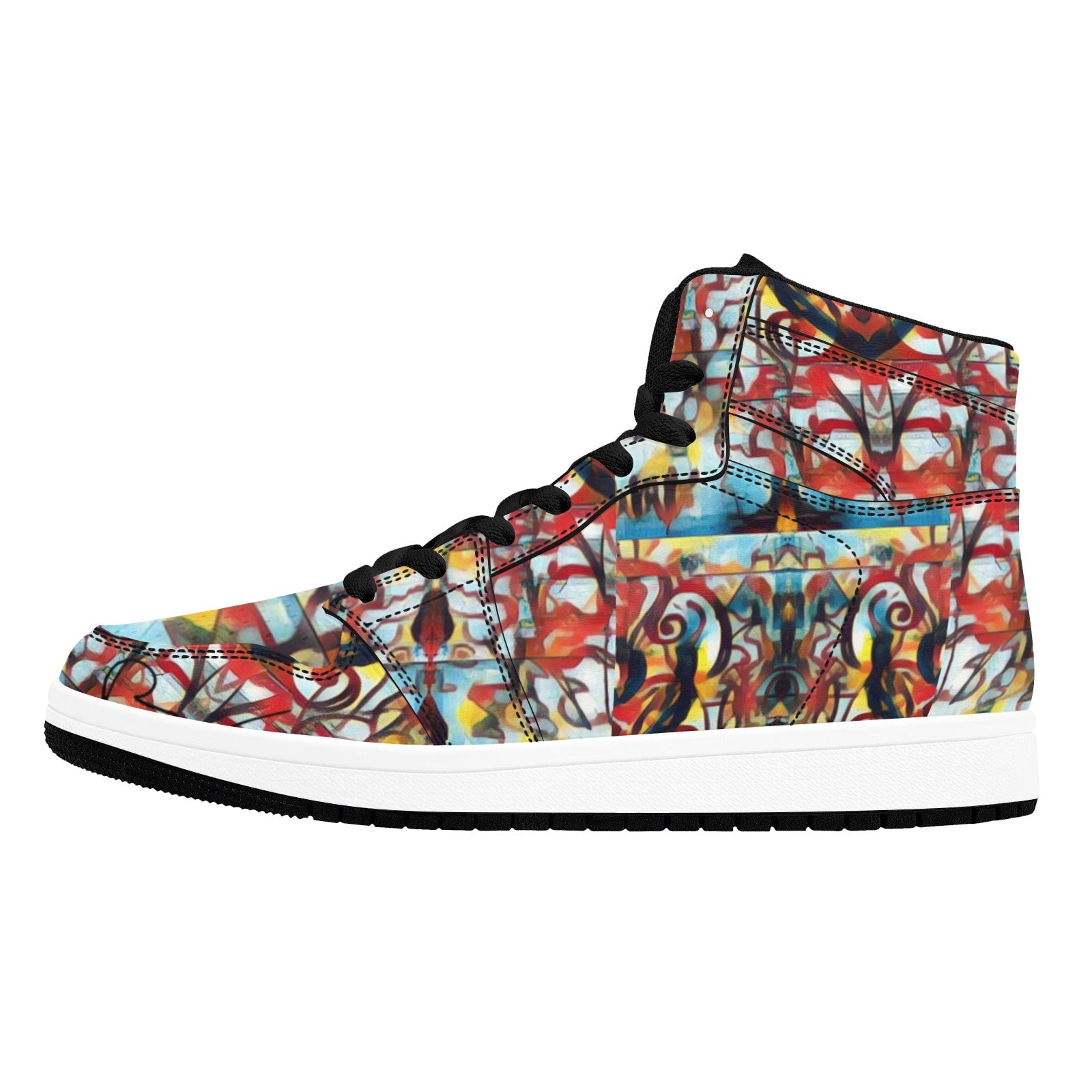 PwavBelnet1 Men's High Top Sneakers (Model 20042)